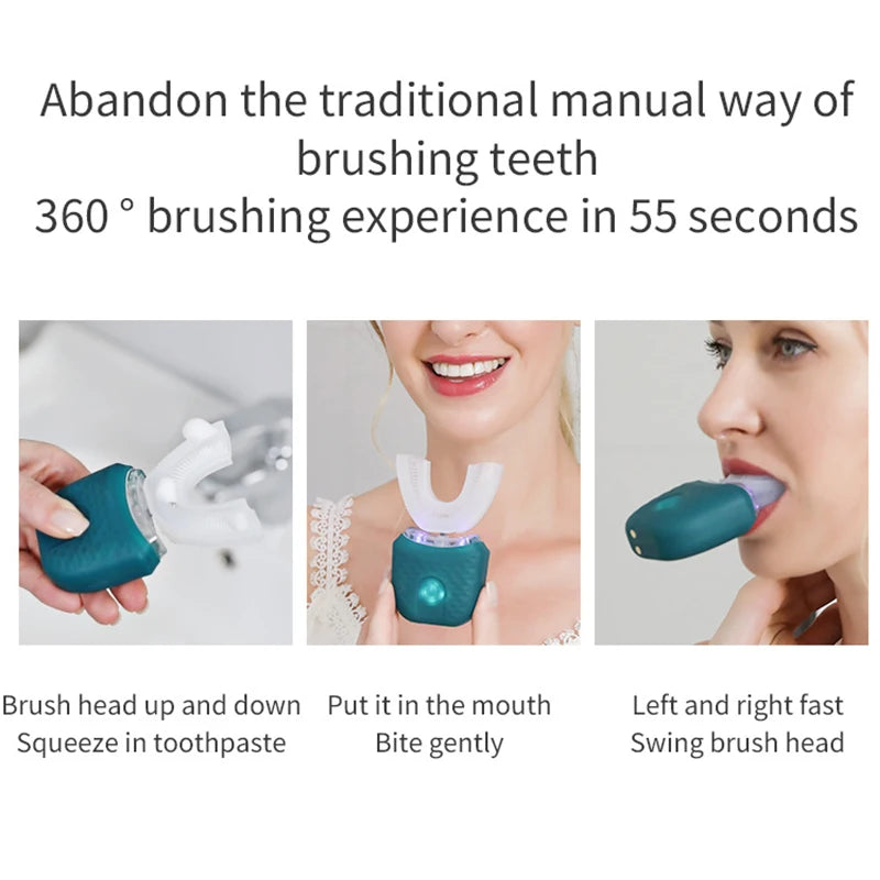 Automatic U-Shape Children’s Ultrasonic Whitening Toothbrush